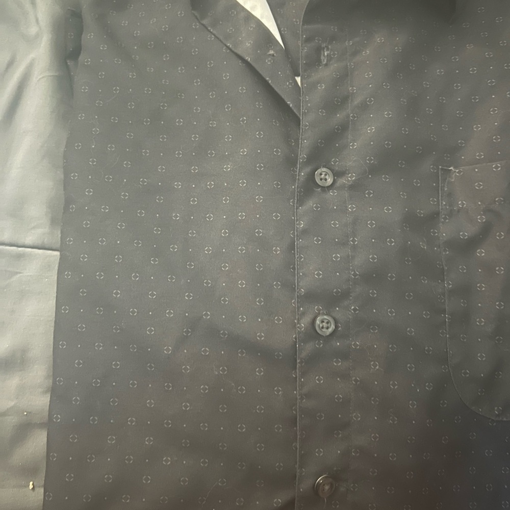 HARBOR BAY MENS BLACK DRESS SHIRT - Picture 6 of 6